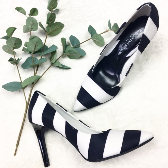 Christian Siriano Shoes - NWB Christian Siriano Collab Striped Heeled Pumps